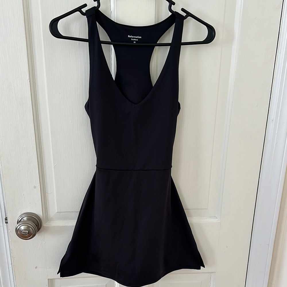 Reformation Black Sleeveless Active Dress